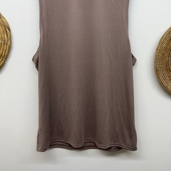 Gymshark Neutral Brown Logo Athletic Workout Tank Mens Large Spoty Activewear - Picture 4 of 5